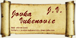 Jovka Vukenović vizit kartica